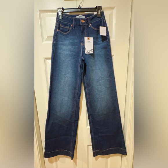 YMI women’s high rise wide leg Love jeans. Size junior 3/26. NWT. - Picture 1 of 13